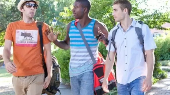 Gordon, Malik and Nick before their lake-house trip in Shark Night 2011