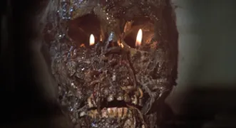 The "flaming" skull that kills Cropsey