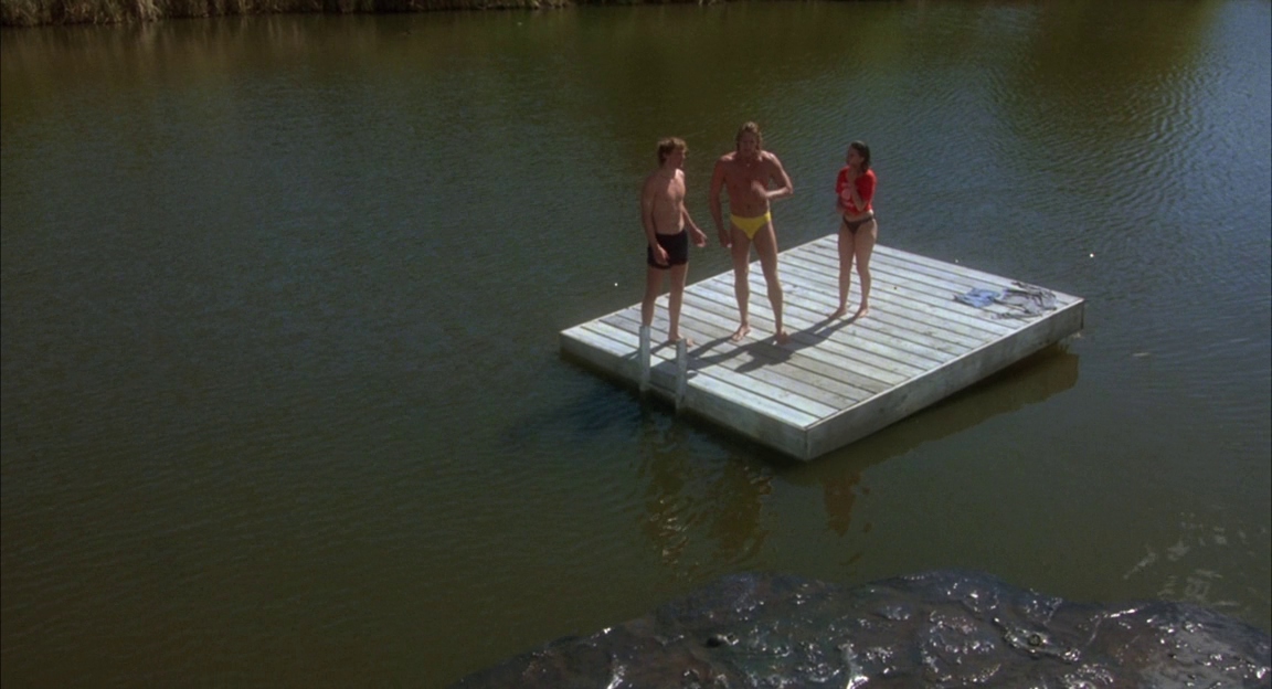Deke, Randy, and Laverne stranded on the raft